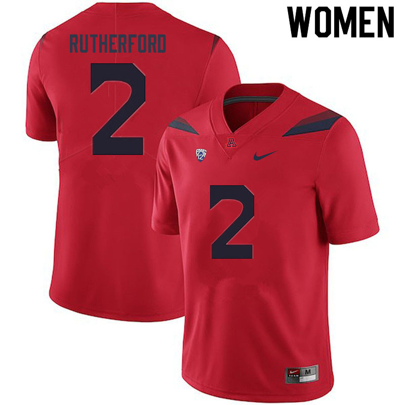 Women #2 Isaiah Rutherford Arizona Wildcats College Football Jerseys Sale-Red